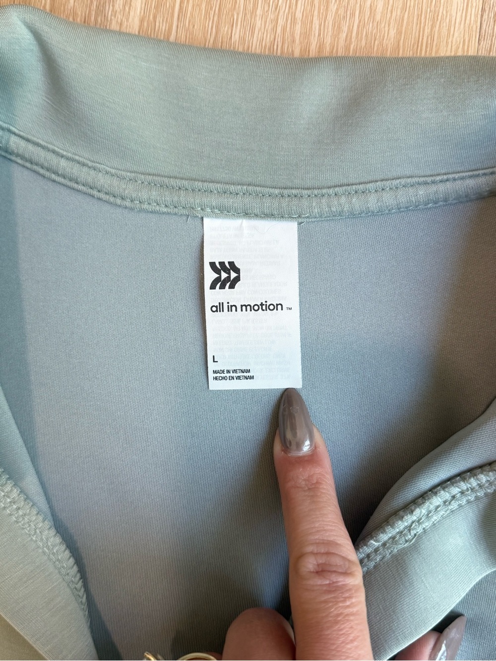 all in motion Sage Green Athletic Shorts & top with Contrast Trim - Picture 2 of 5